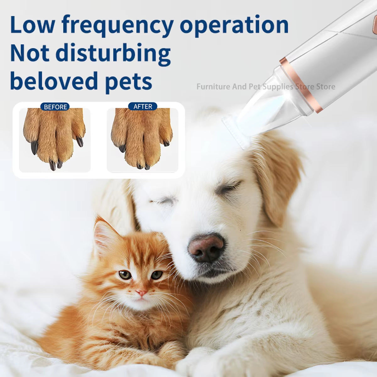 2-in-1 Pet Paw Trimmer and Nail Grinder