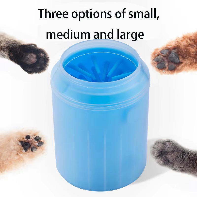 Effortless Outdoor Paw Cleaning: Portable Silicone Dog Paw Washer with Combs
