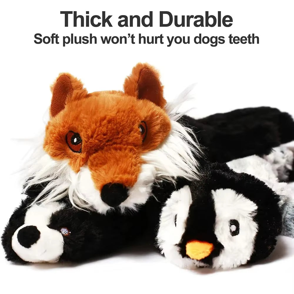 No-Stuffing Squeaky Plush Dog Toy