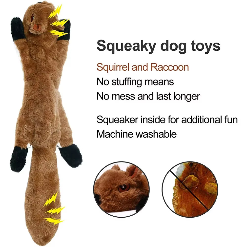 No-Stuffing Squeaky Plush Dog Toy