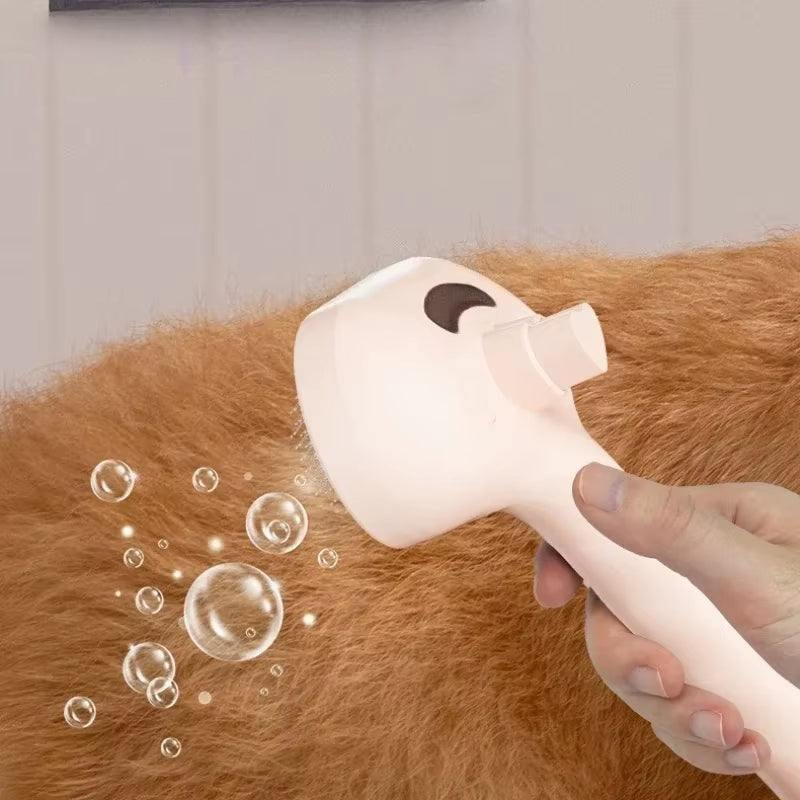 Luxury Pet Clean Steam Spray Grooming Brush for Dogs - Unique Chemical-Free Fur Care Tool