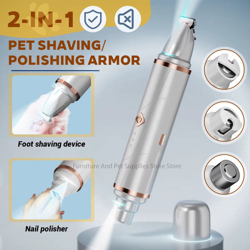 2-in-1 Pet Paw Trimmer and Nail Grinder