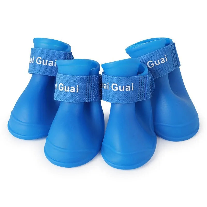 Waterproof Dog Rain Boots, Set of 4