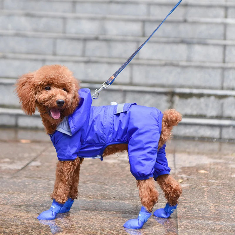 Waterproof Dog Rain Boots, Set of 4