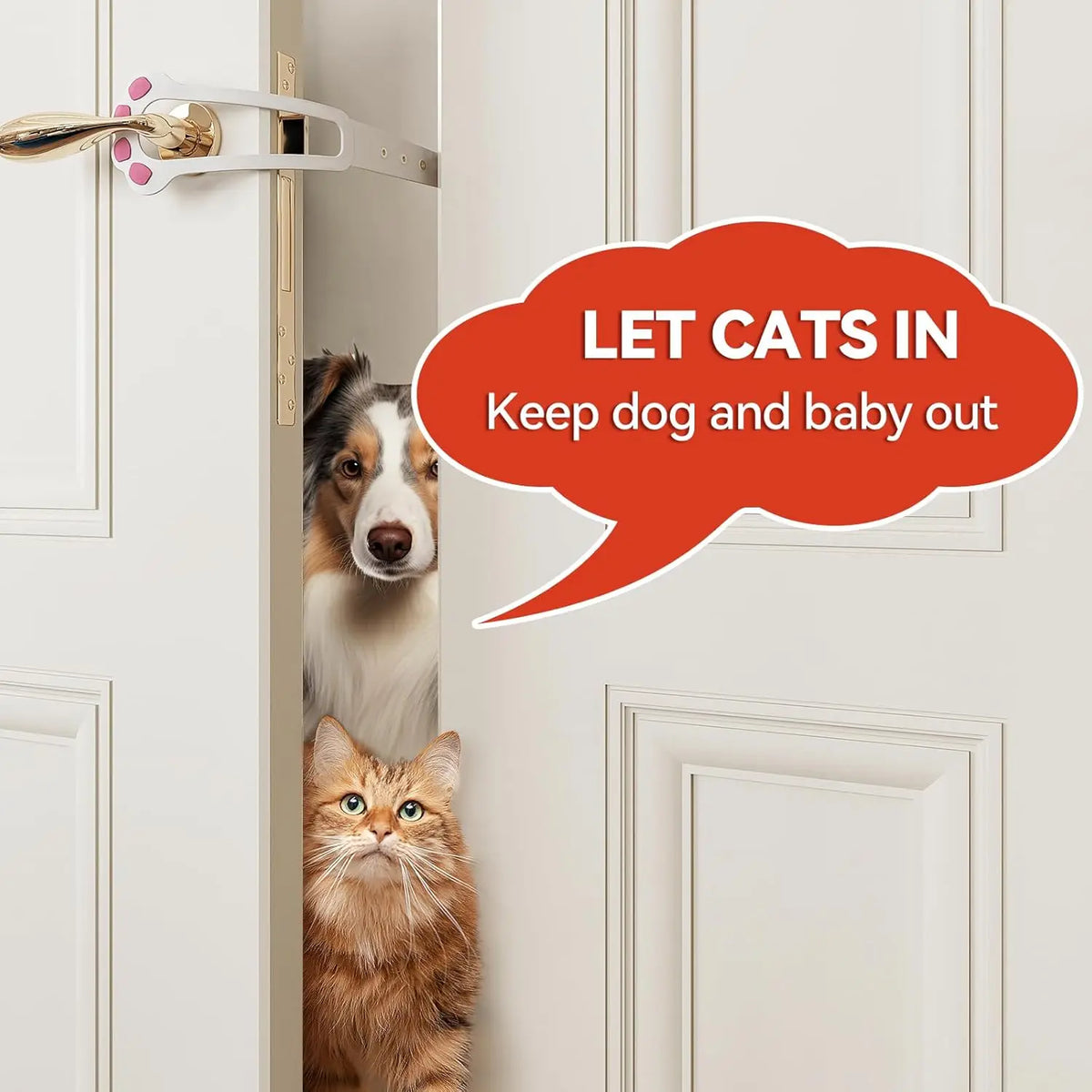 Cat Door Latch, Adjustable Pet Door Stopper