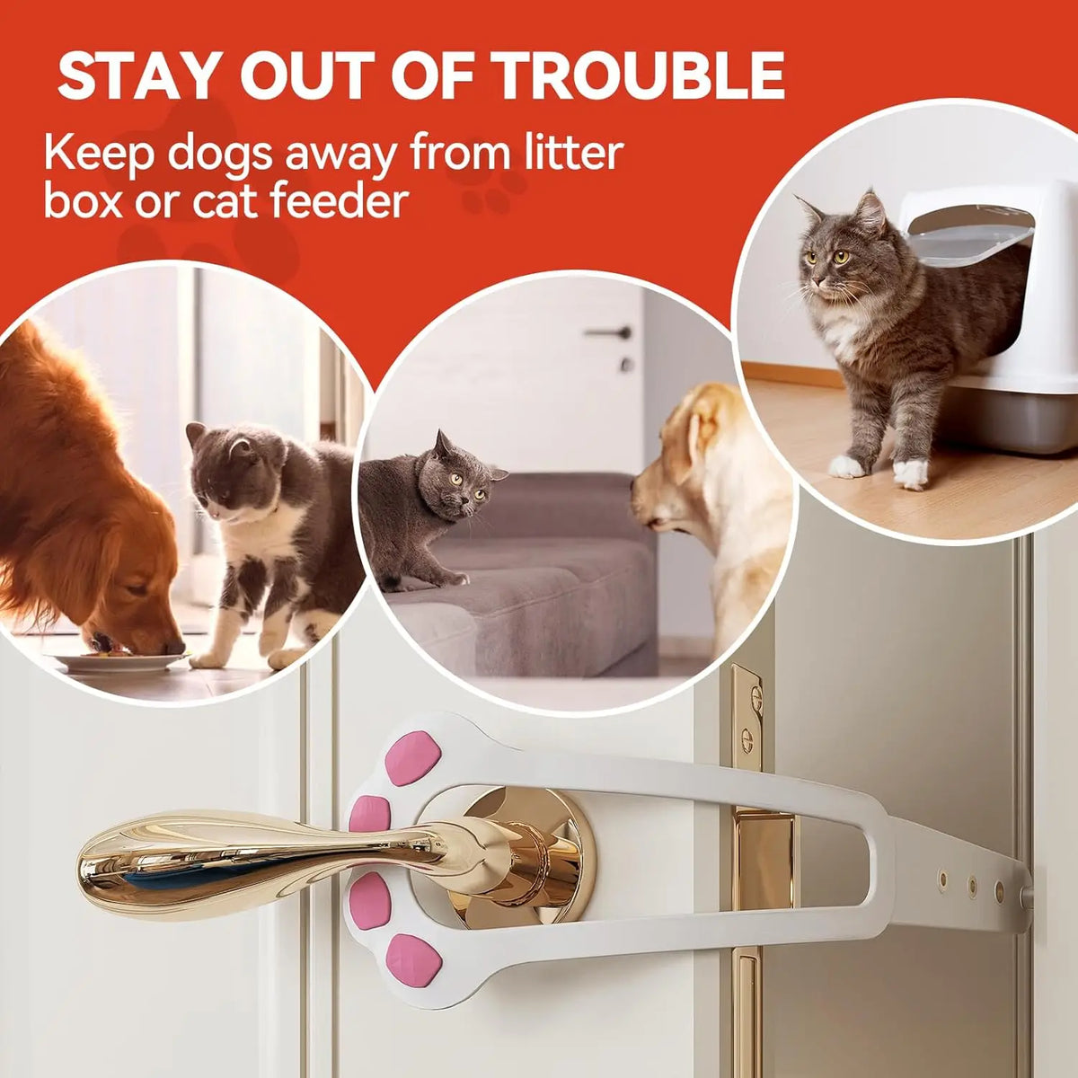 Cat Door Latch, Adjustable Pet Door Stopper